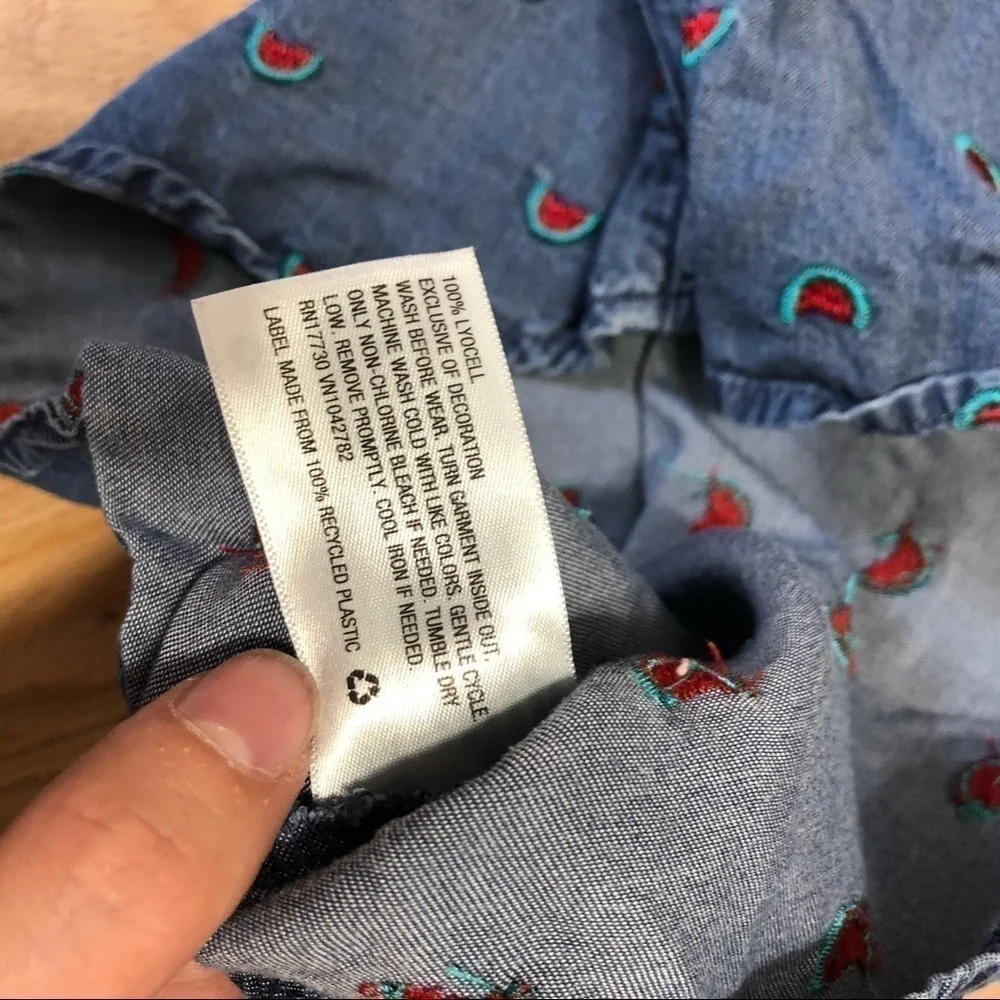 Cat & Jack Denim Watermelon Dress 12 month
